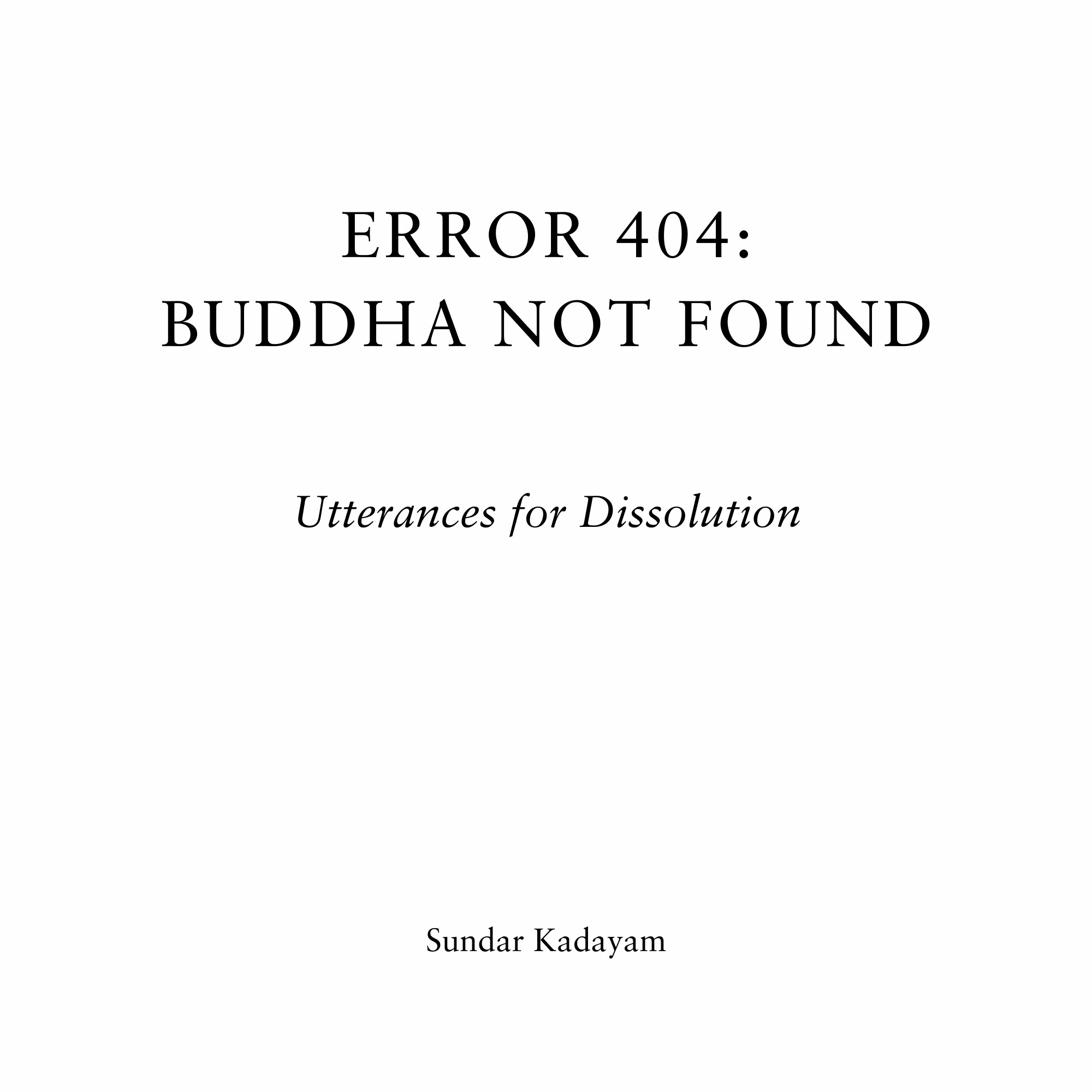 Error 404: Buddha Not Found book cover